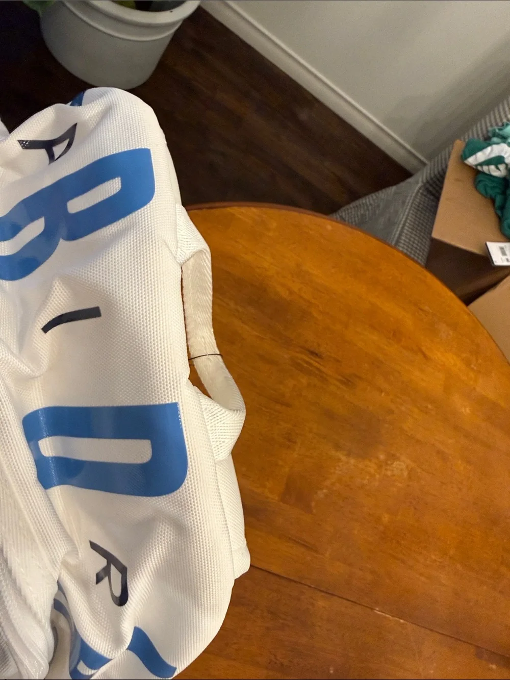 Jordan White and Light Blue Backpack